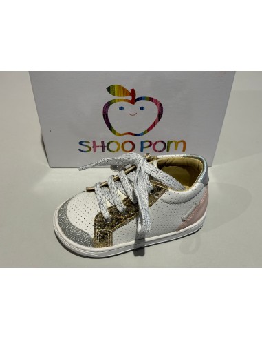 Bottines Shoo pom Bouba zip box nappa White silver Toutes les collections ici