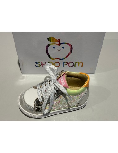 Bottines Shoo pom Bouba Connect grip glitter na confetti silver vous aussi creer 