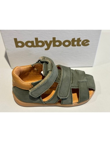 Sandalettes babybotte 4019B168 géo nabuck vert ou a consommer sur place