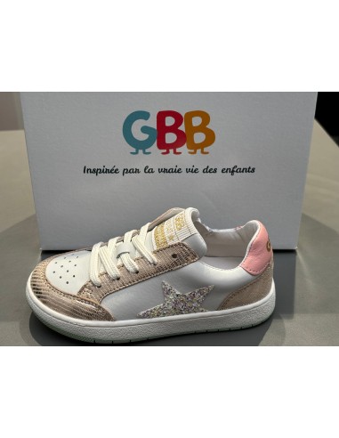 Chaussures basses GBB 24334AJ310 hermine blanc or de pas cher