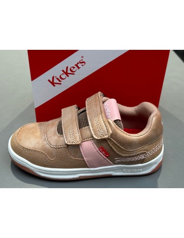 Baskets kickers kalido beige rose glitter en linge