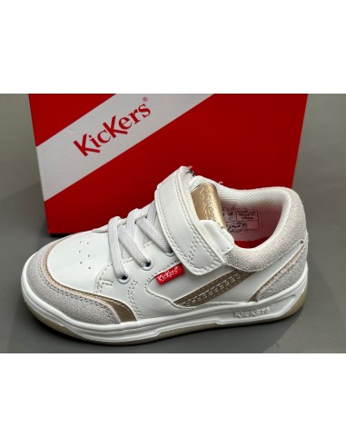 Baskets kickers kouic blanc argent or pour bénéficier 