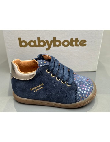 Bottines Babybotte 5017B203 Fasty zip Anaïs denim marine or H24 Par le système avancé 