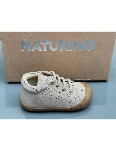 Bottines naturino cocoon suede dotted taupe H24 meilleur choix