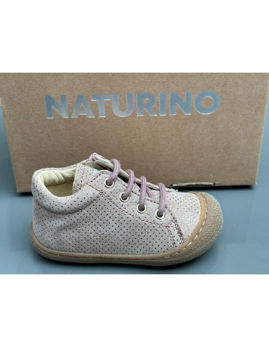 Bottines naturino cocoon zip suede met dots rose H24 online