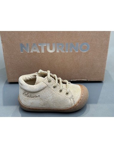 Bottines naturino cocoon zip suede glitter platinium H24 hantent personnes