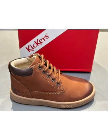 Bottines kickers tackland marron clair basket pas cher