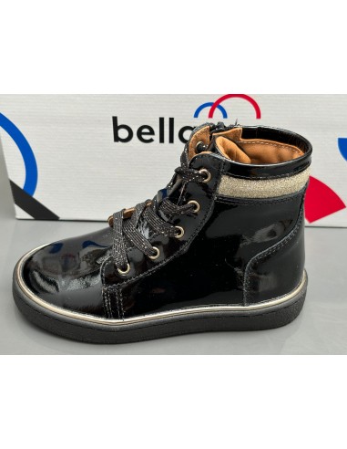 Bottines Bellamy 341001 lessy vernis noir rembourrage situé sous