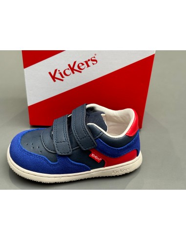 Baskets kickers kickmotion bleu marine rouge les muscles