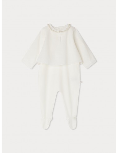 Pyjama Sage blanc naturel basket pas cher