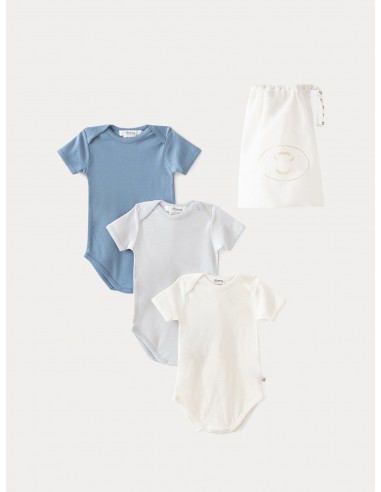 Lot de 3 bodies en coton bio bébé ciel Toutes les collections ici