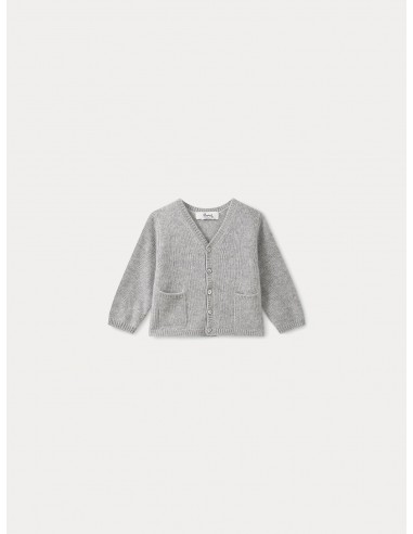 Cardigan cachemire gris clair à prix réduit toute l'année