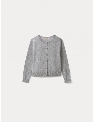 Cardigan fille gris chiné clair 50% de réduction en Octobre 2024