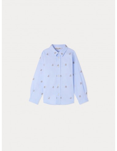 Chemise Daho à motifs bleu livraison et retour toujours gratuits