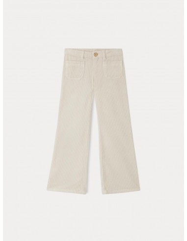 Pantalon Junon en velours cotelé blanc de l' environnement