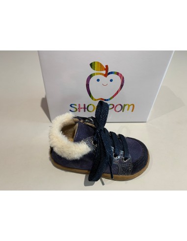 Bottines Shoo pom Bouba zip hair dust fur navy chez Cornerstreet bien 