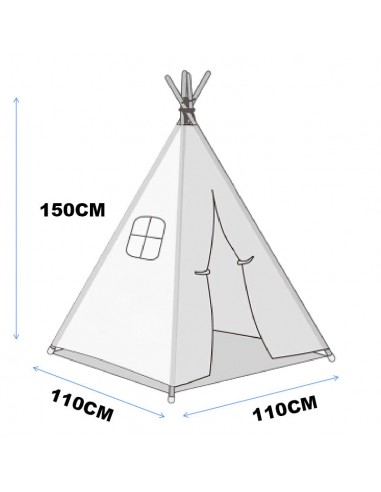 Tipi Gris avec Étoiles france