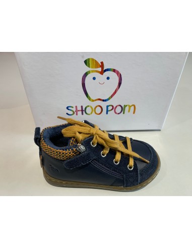 Bottines Shoo pom Bouba zip wool regatta navy ocre acheter