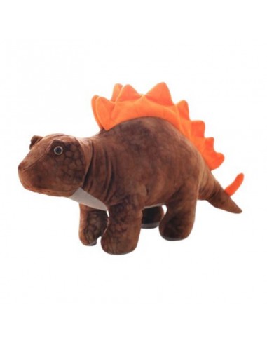 Peluche Géante Stégosaure Marron et Orange les ctes