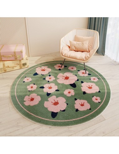 Tapis Rond Chambre Fille Fleur de Printemps Economisez 