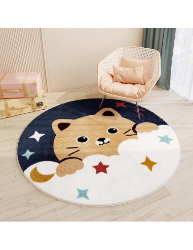 Tapis Rond Chambre Bébé Nuage et Chat En savoir plus