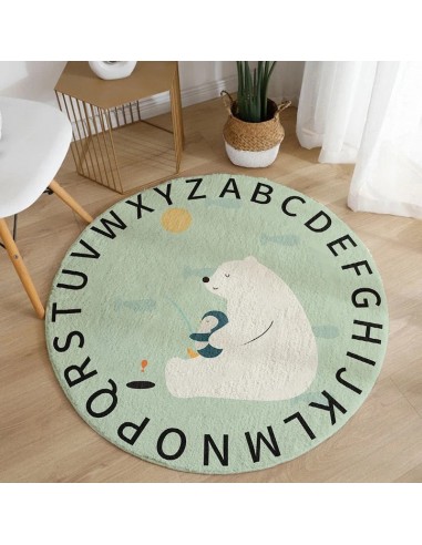 Tapis Rond Ours avec Alphabet l'évolution des habitudes 