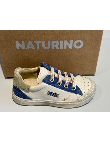 Chaussures basses naturino faluk zip nappa suede spazz milk azure stone basket pas cher