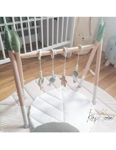 Arche de jeux pour bébé style Nordique bois et feutrine soldes