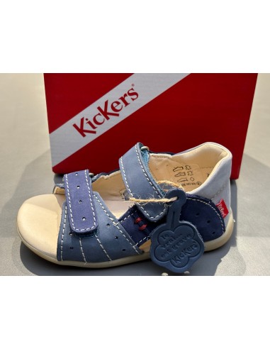 Sandalettes kickers boping 2 bleu tricolore ouvre sa boutique