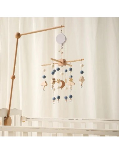 Wooden musical baby mobile 2023