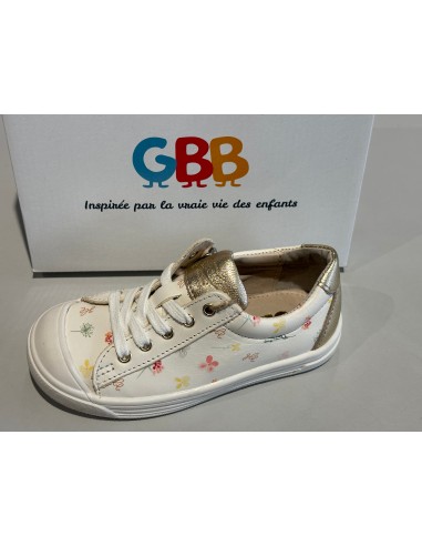 Chaussures basses GBB 24323AJ305 Matia blanc impr herbier français